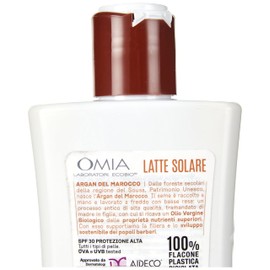 Omia Latte Solare Nutre e Protegge con Argan SPF 20, 200 ml
