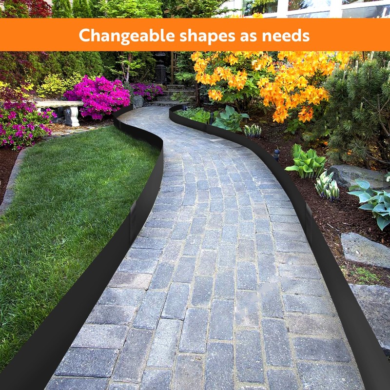 NexiPro Steel Landscape Edging 40" Lx6 H, 6pcs Metal Landscape