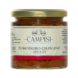 Sun-Dried Cherry Tomatoes from Sicily Pickled in Olive Oil 220 g for Antipasti, Bruschetta, for Cooking