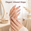 96Pcs Short Almond Press On Nails, Polka Dot False Nails