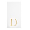 Gold Foil Initial Letter B White Monogram Paper Napkins (4