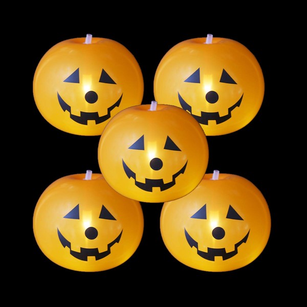 KEG 20 packs Pumpkin LED Light Up Balloons for Halloween Party Decorations Pump Included