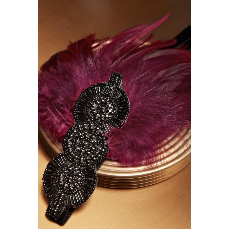 BABEYOND 1920s Flapper Headpiece Roaring 20s Great Gatsby Headband Vintage