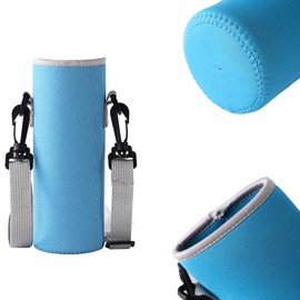 Floatdream Pack of 3 Bottles Thermal Sleeve Bags, Portable Water Bottle Bag with Strap, Neoprene Bag Protects Against Scratches, Portable, Suitable for Travel, Going Out