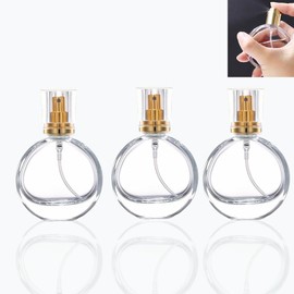 Rowcay 3 Pcs Perfume Bottle Atomizers, Fine Mist Refillable Perfume Bottle -Glass Portable Travel Bottle Empty Perfume Dispenser Containers for Essential Oil and Perfume (30ml)
