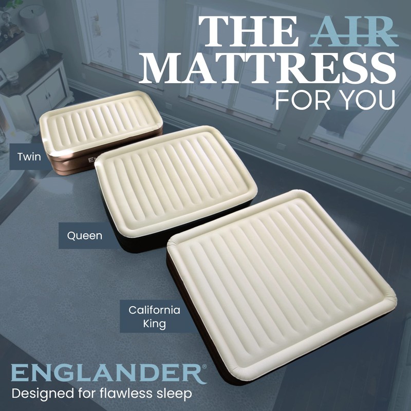 Englander First Ever Microfiber Air Mattress, Microfiber Airbed with Built