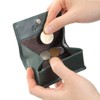 kerria.j (Yamabuki) Genuine Leather Coin Purse, Box-type, Men's, Thin, Card