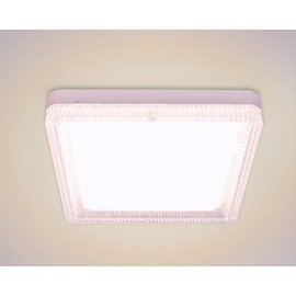 ONEGlobal MASLED 23cm 36W LED Square Ceiling Light with Crystal Lampshade | 4000K-Natural Daylight, 3240lm, Up to 25m2 | Ideal for Bedroom, Living Room, Bathroom, Kitchen, Office, Shop etc.