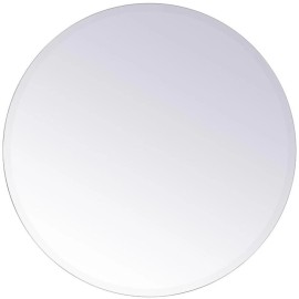 Elegant Decor Gracin 28" Round Contemporary Frameless Clear Mirror