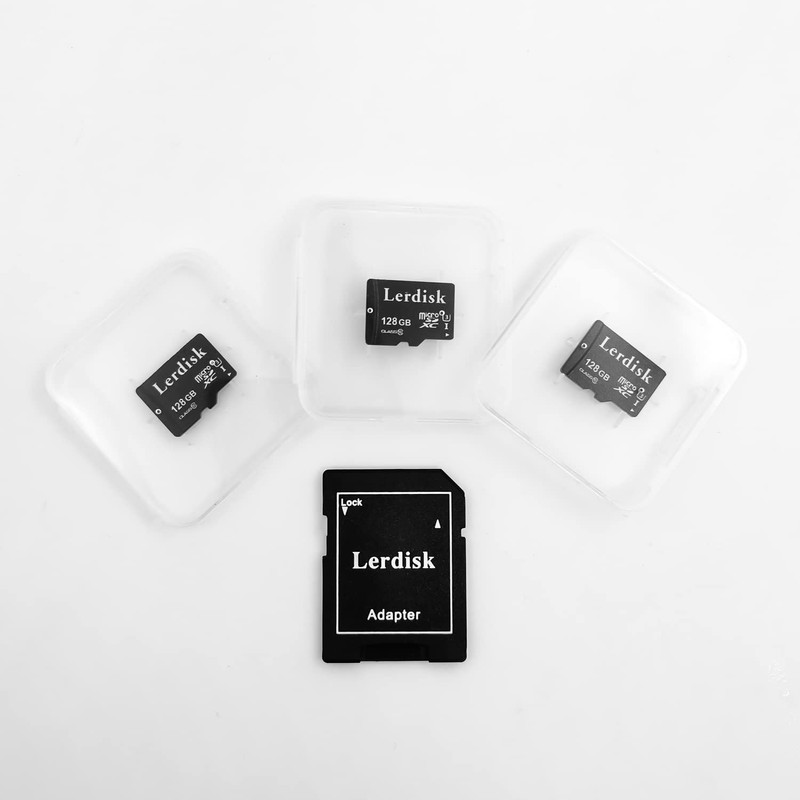 Lerdisk - Paquete de 3 tarjetas micro SD (128GX3)