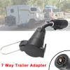 XUKEY 7-Way Blade to 7- Pin Round Trailer Adapter Plug