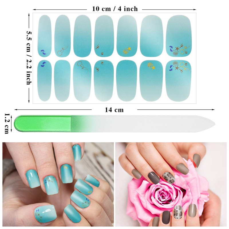 224 unidades de 16 hojas completas de uñas de rayas