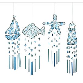 Midwest-CBK Peaceful Sea Glass Wind Chime (Fish)