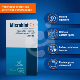 Suplemento Y Probiótico Fibra Microbiot Fit 80 Mg 30 Caps