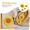 DOITOOL 4pcs Sunflower Embroidered Applique Patches for DIY Clothing Bags