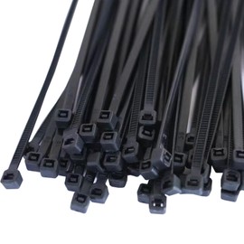 Cable Zip Ties, 250 Pack Black Assorted Sizes 12+10+8+6+4 Inch, Multi-Purpose Self-Locking Nylon Cable Ties, Small Plastic Wire Ties for Home, Office, Garden, Workshop