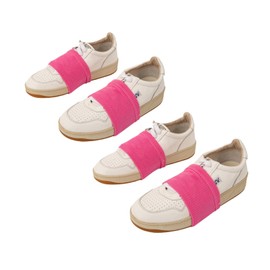 Senvitate 2 Pairs Pink Dance Socks Over Sneakers, Dance Shoe Socks on Smooth Floors, Ballet Dancers Shoe Sliders (Pink)