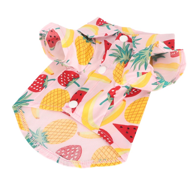 Dog Fruit Print Shirt Breathable Cool Fashionable Cute Pet Clothes