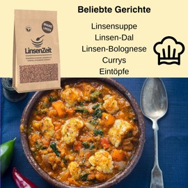 LinsenZeit Brown Lentils 600 g - Beluga Lentils - Laird Lenses - Great Protein Source - Vegan & No Additives & Premium Quality