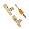 1/4in Valves Core Brass Tee Adapter Quick Coupler Access Tee