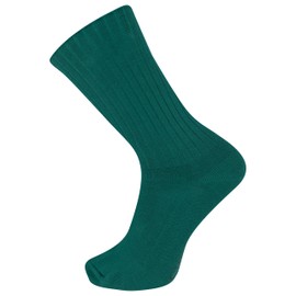 Chaps Men's Solid True Rib Crew Socks 1 Pair Pack, Bright Green, Men's Shoe Size: 6-12