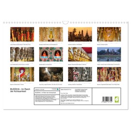 BUDDHA - Im Reich der Achtsamkeit (Wandkalender 2026 DIN A3 quer), CALVENDO Monatskalender