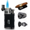 PROMISE Metal Lighter Triple Jet Flame Refillable Butane Lighter Windproof