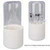 Makeup Brush Holder White with Pearl Filling Rotating 180 Degree