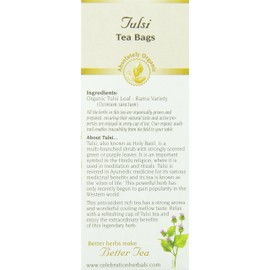 Celebration Herbals Tulsi (Holy Basil) Organic 24 Tea Bag, 36Gm