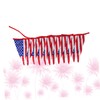 KOMBIUDA 12-pennant American Flag Banner Party Theme Decorative Triangle Bunting