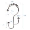 SUTINE Shower Curtain Hooks, 12 Pcs Double Shower Curtain Hooks