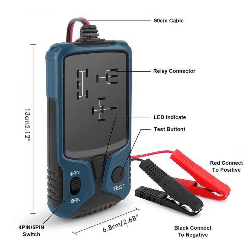 12V Car Relay Tester Battery Tester Automotive Electronic Relay Tester