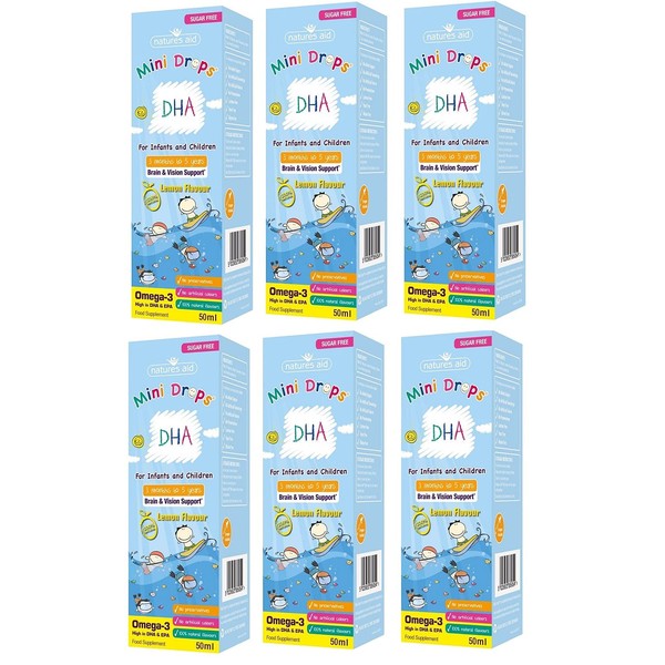 natures aid DHA Omega-3 Mini Drops for Infants and Children,