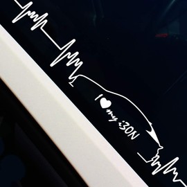 Finest Folia windscreen sticker, heartbeat sticker for car windscreen, vehicle decoration sticker for windscreen