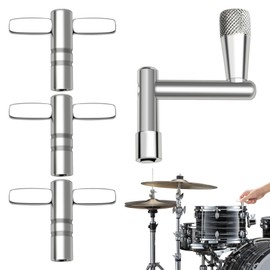 Drum Key Tool,4 PCS Drum Keys,Adjustable Drum Wrench Tool,Drum Tuning Wrench,Stainless Drum Tuner Key,Universal Drum Tuning Key for Acoustic Electronic Drums Snare Drum and Bass Drum