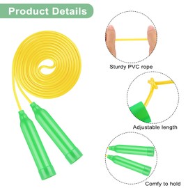 Elcoho 48 Packs Kids Jump Rope Set 7.3 Feet Adjustable Skipping Rope Colorful Kids Outdoor Jump Ropes for Kids Party Favors Outdoor Activity Birthday Reward Gift