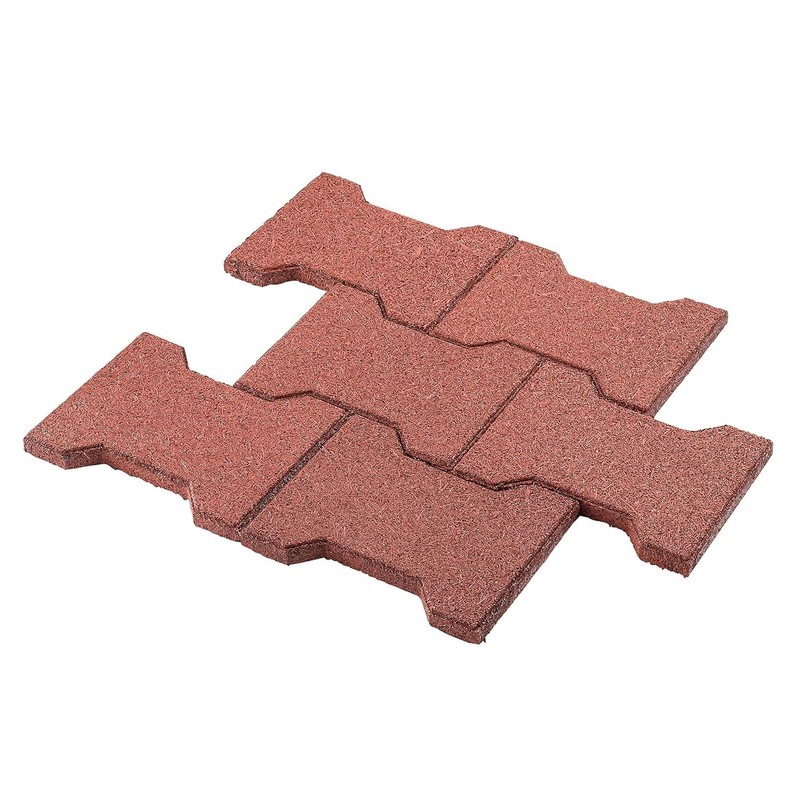 Playsafer Rubber Garden Pavers ¾” Thick Interlocking Safety Tiles for