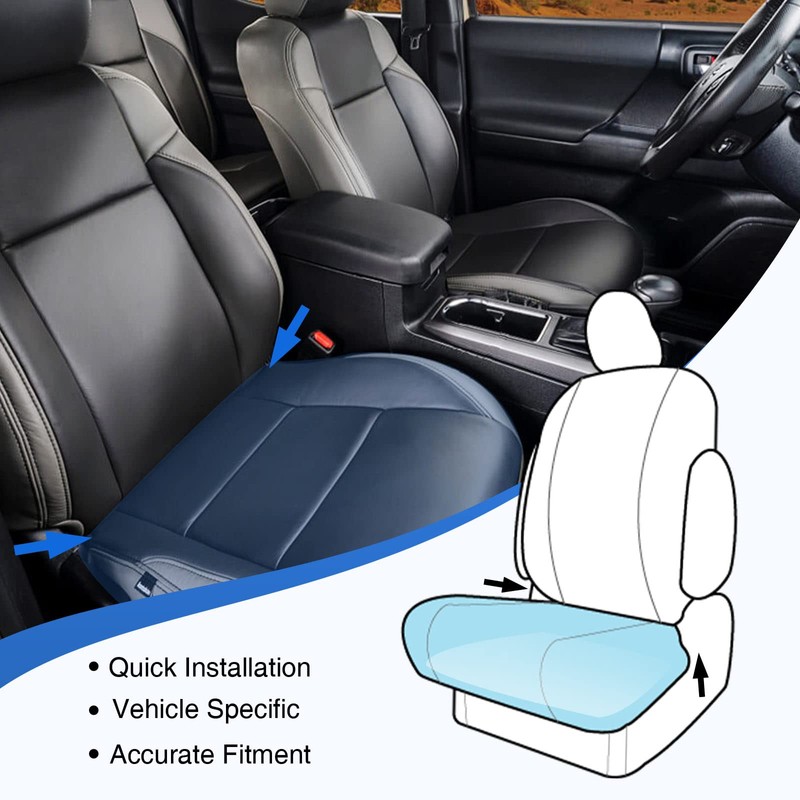 A-Premium Grey Seat Cover Compatible with Dodge Ram 2500 3500