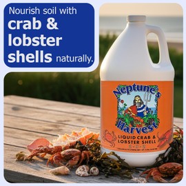 Neptune’s Harvest Organic Crab & Lobster Shell Multi-Purpose Liquid Fertilizer (2-0-2) - 1 Gallon Bottle - Rich in Nutrients Soil Fertilizer - Plant Food for Lawns, Gardens, and Vegetables