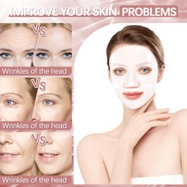 Organic Collagen Real Deep Mask, Organic Collagen Mask Korean, Collagen Night Wrapping Mask Sheet Mask, Hydrating Overnight Mask, Anti-Ageing Collagen Face Mask, Overnight Hydrogel Mask (B) Pack of 5