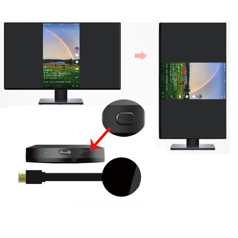 Wireless Display Dongle, WiFi 1080P Mobile Screen Mirroring Receiver Dongle