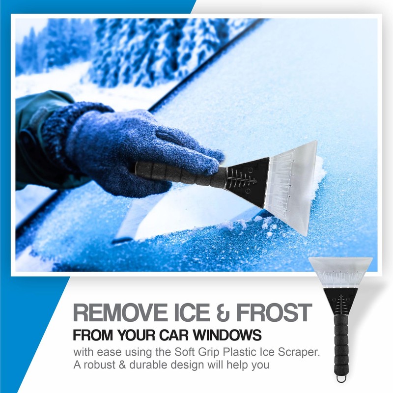 ADLAM Non Scratch Ice Scraper Heavy Duty Car Ice Scraper