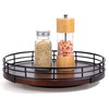 Bamboo Land- Lazy Susan Turntable Organizer for Cabinet, Round Wooden