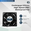 Coolerguys 12vDC Waterproof IP67 Fan (High Speed, 120x38mm)