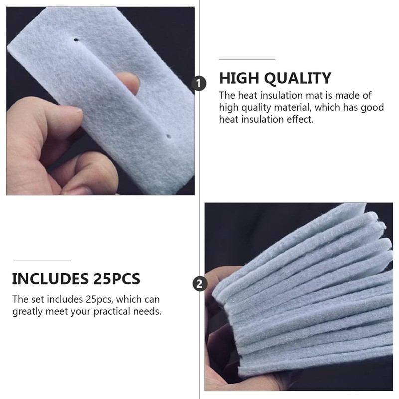Beaupretty 25pcs Perm Cotton Insulation Mat Heat Resistant Foam Pad