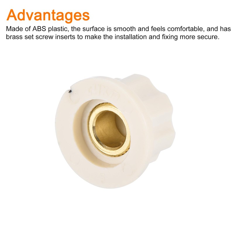 sourcing map 20Pcs Potentiometer Knob Fit 1/4" Shaft Pots, Set