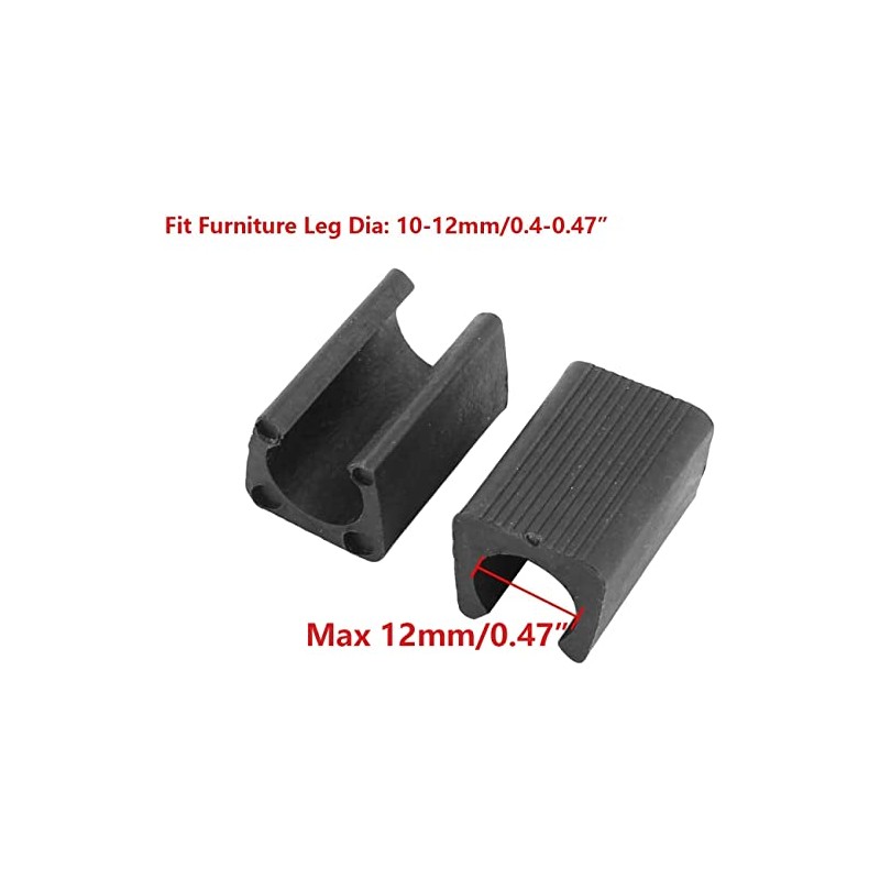 RANIT 20Pcs Slot Width Max 12mm Chair Foot U Shaped