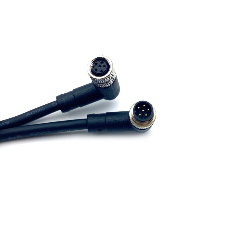 M8 6 Pin Sensor Connector Aviation Cable, Male to Female