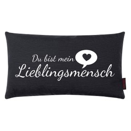 Favourite Person Cushion Black 25 x 45 cm Made in Germany Ökotex 100
