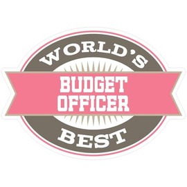 CafePress Budget Officer Gift Medium Die Cut Sticker, 5.75" x 5.75" Matte Finish